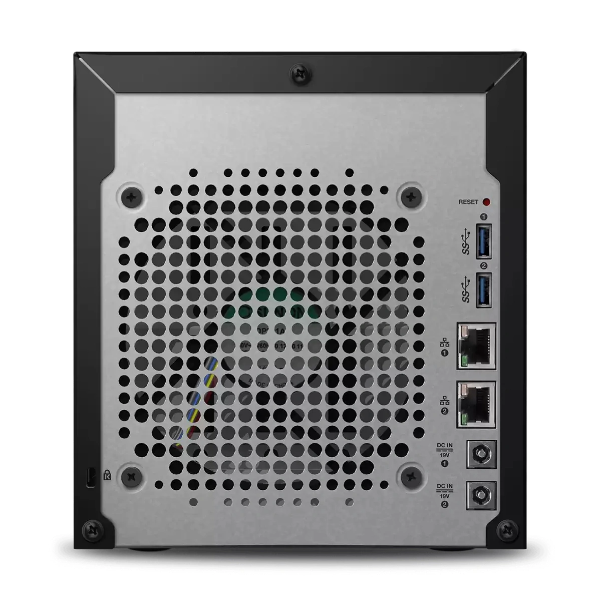 پورتهای شبکه و USB در WD My Cloud Expert EX4100 برای اتصال و مدیریت ذخیرهسازی شبکه